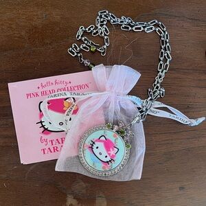 RARE HELLO KITTY x TARINA TARANTINO - NWT PINK Head Floral Pendant Necklace